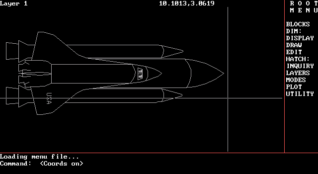 L'interface de la version 2.18 d'Autocad