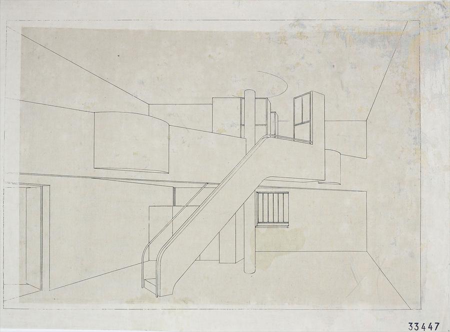 Perspective intérieure ,Maison Des Artisans , LeCorbusier